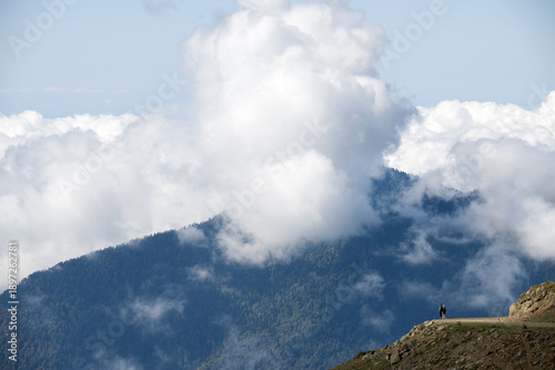 clouds over the mountains