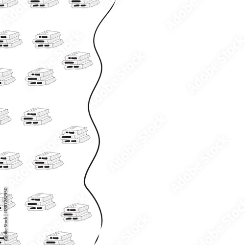 Frame of hand drawn book background