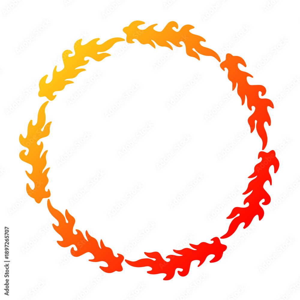 Obraz premium fire ring frame
