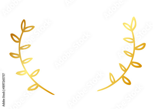 Fotografie gold foliate laurels branch