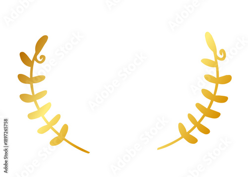 Fotografie gold foliate laurels branch