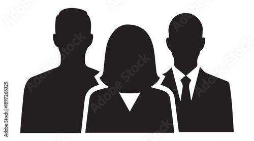 A diverse group of professional individuals representing teamwork and collaboration in business. Vector