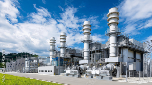 Modern waste-to-energy conversion plant, clean electricity generation facility, thermal technology process, sustainable resource recovery system, eco-friendly power production, renewable