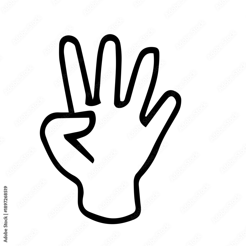 Obraz premium hand drawn hand