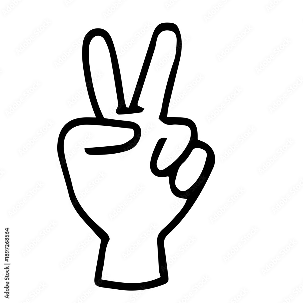 Obraz premium hand drawn hand