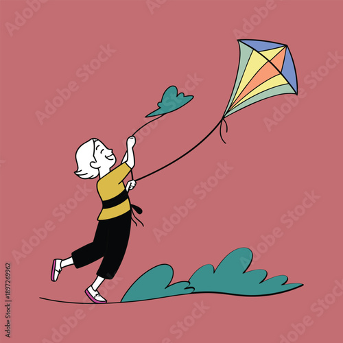 "Little Dreamer & His Kite"