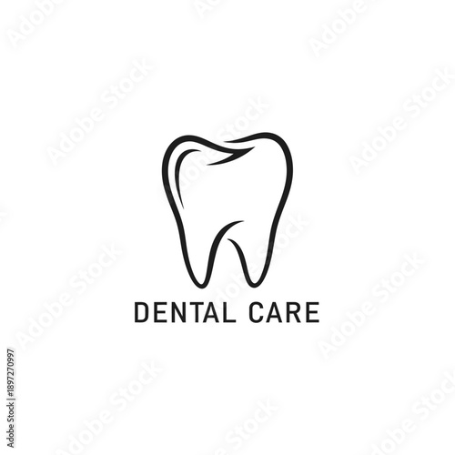 Dental care illustration featuring a simple tooth graphic