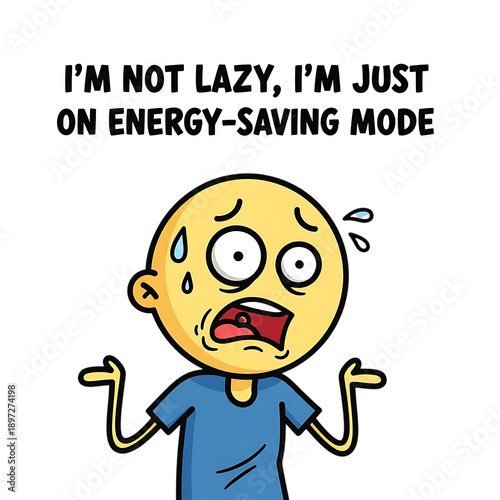 Relatable Humor Quote Illustration. Funny Sarcastic Minimal Design