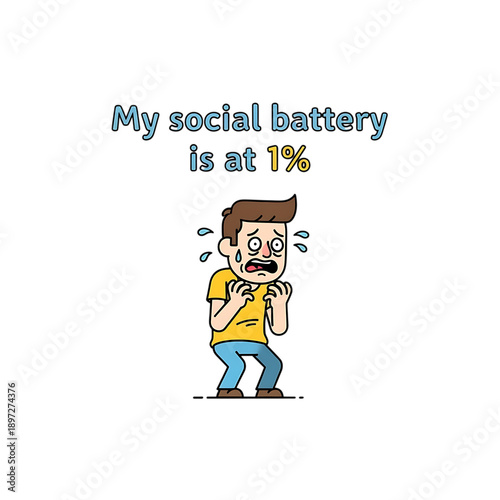 Relatable Humor Quote Illustration. Funny Sarcastic Minimal Design