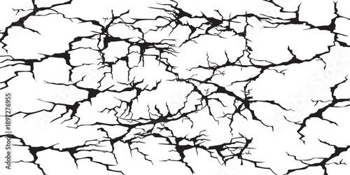 Abstract Pattern of Cracked Earth Texture.