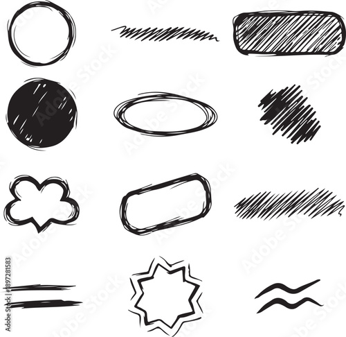 Natural Sketch Stroke Underlines & Divider Elements