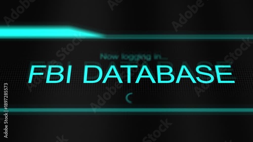 Logging into a FBI Database - Conspiracy Concept
