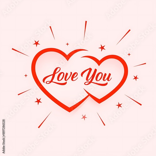 Romantic Red Hearts with 