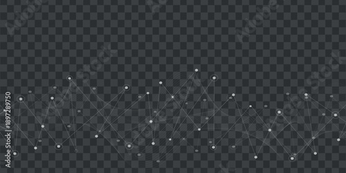 Abstract tech network connection dots. Digital background and big data technology. Blue background with plexus lines. Geometric background with abstract mesh