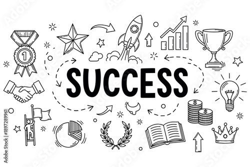 Illustration of success: achievements, growth, and motivation