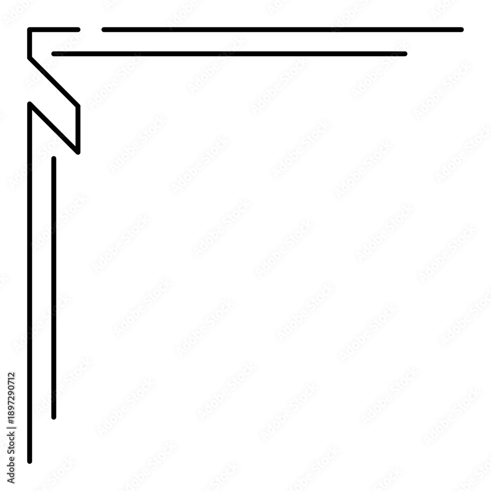 Obraz premium art line border corner