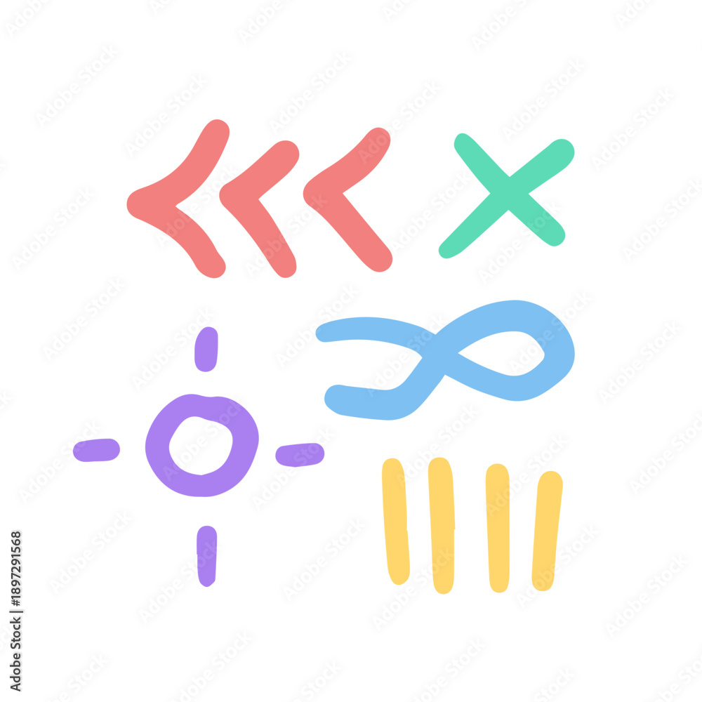 Fototapeta premium colorful doodle memphis