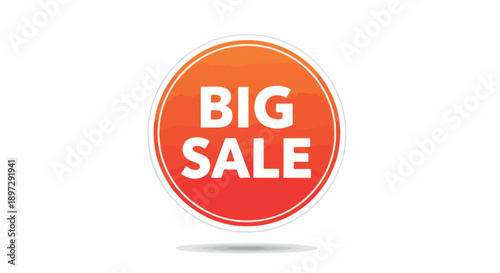 Round orange graphic with the text BIG SALE in white, designed for promotional and advertising use