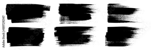 Brush strokes abstract set with black textured lines and varied widths, expressive brushwork for artistic design, digital art texture, creative backgrounds, calligraphy practice, graphic accents