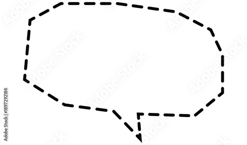 dashed comic speech balloon