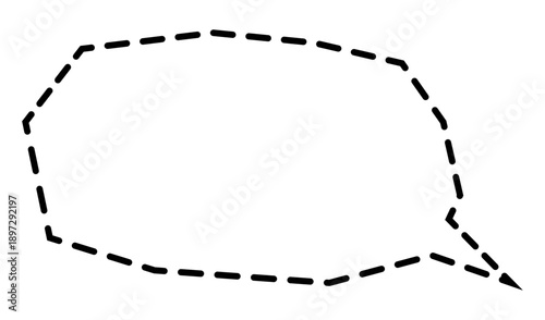 dashed comic speech balloon