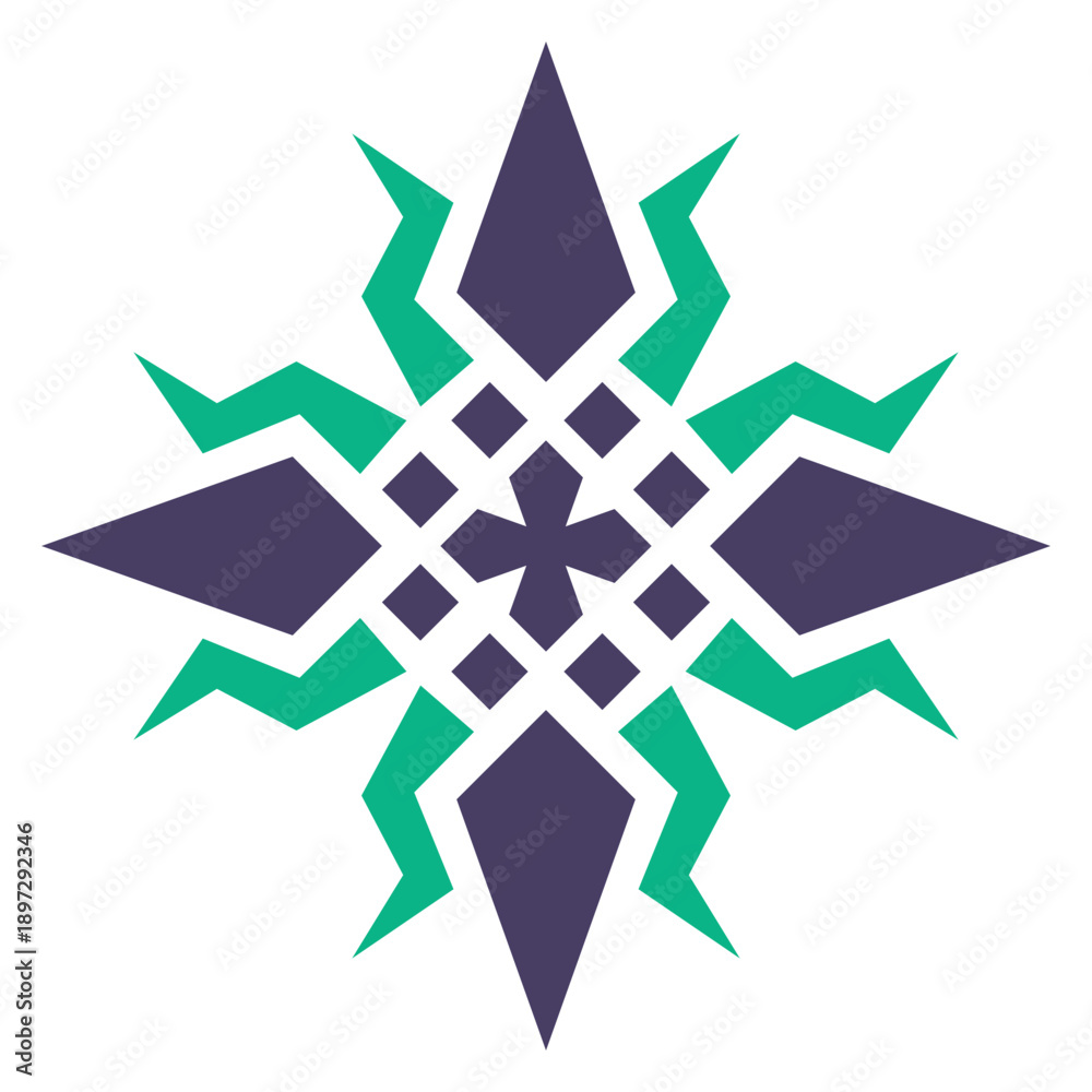 Obraz premium geometric floral element