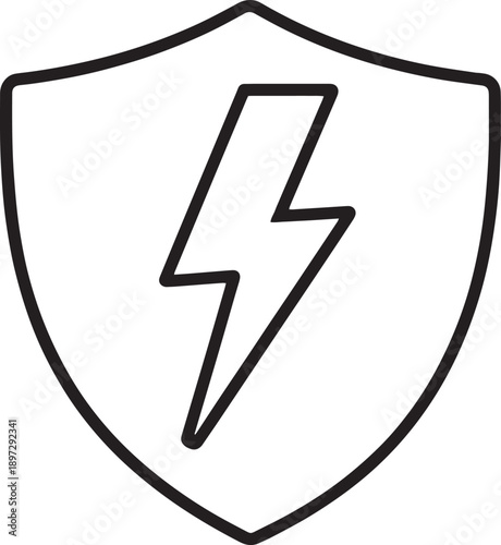 Wallpaper Mural Shield Lightning Protection Icon Torontodigital.ca
