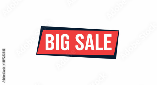 Big Sale Announcement Red and White Sign for Retail and E-commerce Promotions