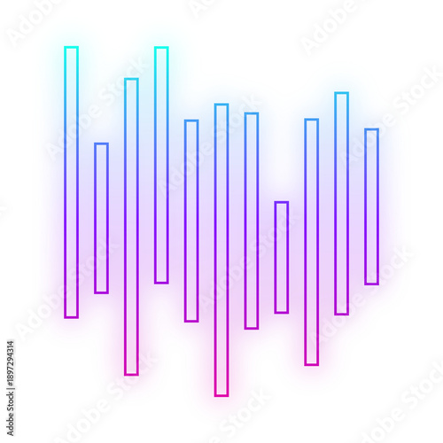 neon outline music wave