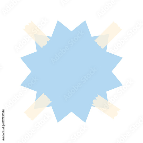 sticky note with tape