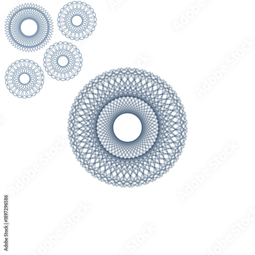 An intricate circular pattern built from repeated lines and perfect symmetry, creating a sense of depth and rhythm.