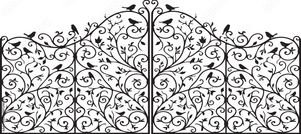 Obraz premium wrought iron gate