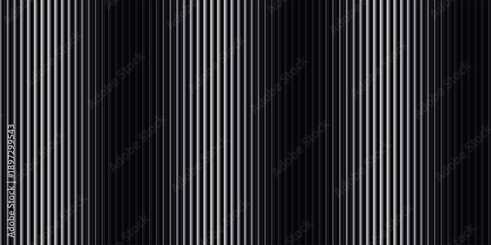 Obraz premium Abstract 3D Parametric Fin Wall with Vertical Metallic Louvers