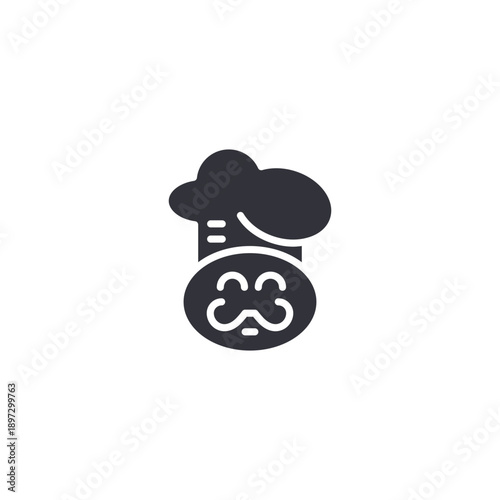 Chef face icon representing Italian culinary expertise and traditional Mediterranean cuisine.