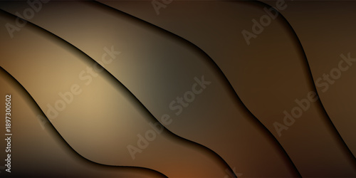 Abstract Wavy Layers with Subtle Gradient and Shadow Effect.