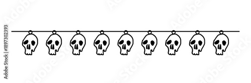 skull border line