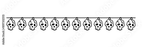 skull border line
