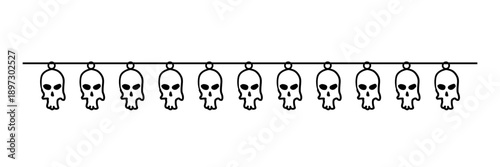 skull border line