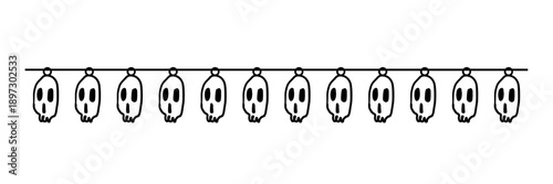 skull border line