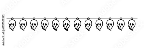 skull border line