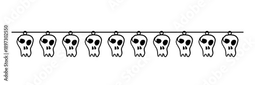 skull border line