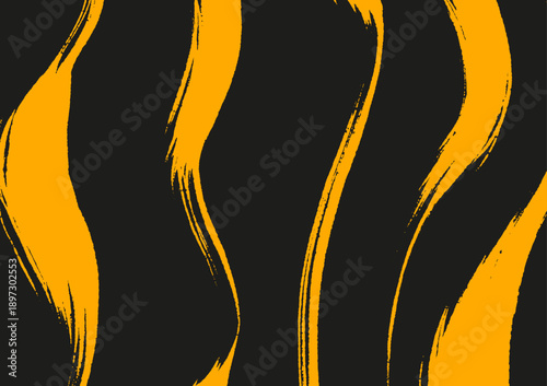 noAI, vector, banner, element, design, abstract, brush, black, tiger, yellow, wave, pattern, stroke, ink, texture, background, paint, minimal, monochrome, lines, stripes, flowing, organic, art, artist