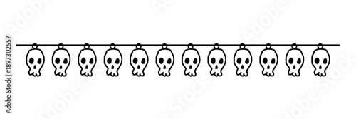 skull border line