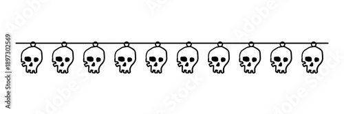 skull border line