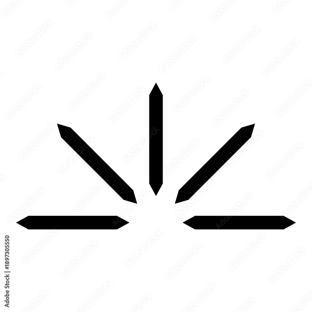 Obraz premium half radial rays