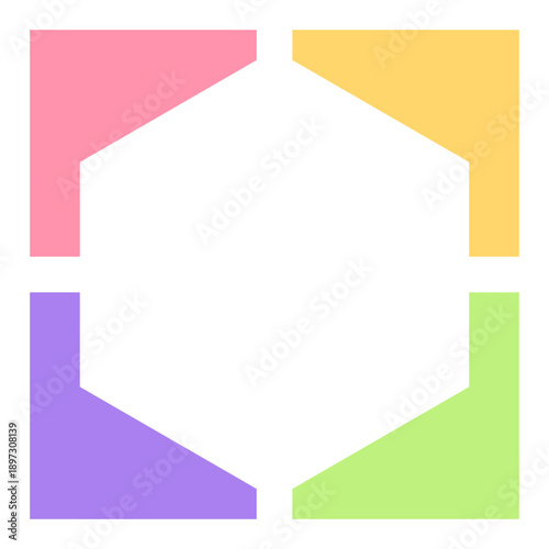 Obraz na płótnie colorful geometric frame