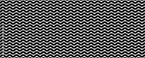 Set of wavy - curvy and zigzag - criss cross horizontal lines