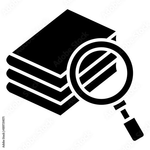 Library Research Icon For Design Elements