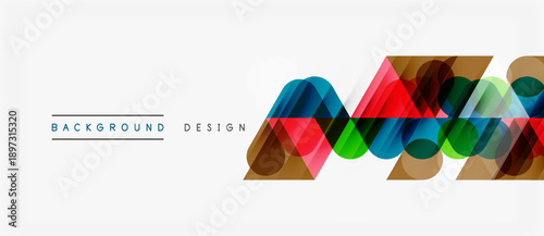 Abstract colorful rectangles overlap creating dynamic background design. Modern visual element for projects, presentations.