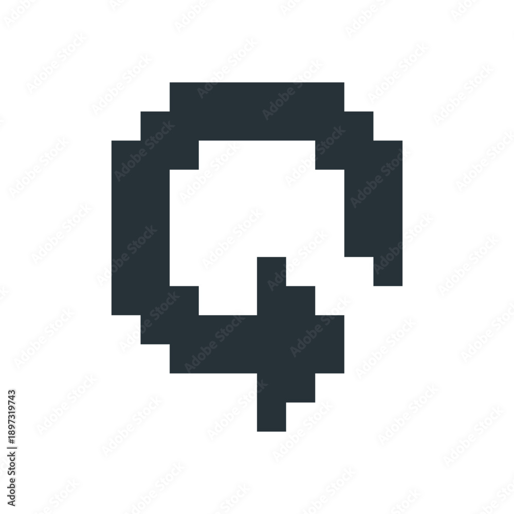 Obraz premium pixel replay icon